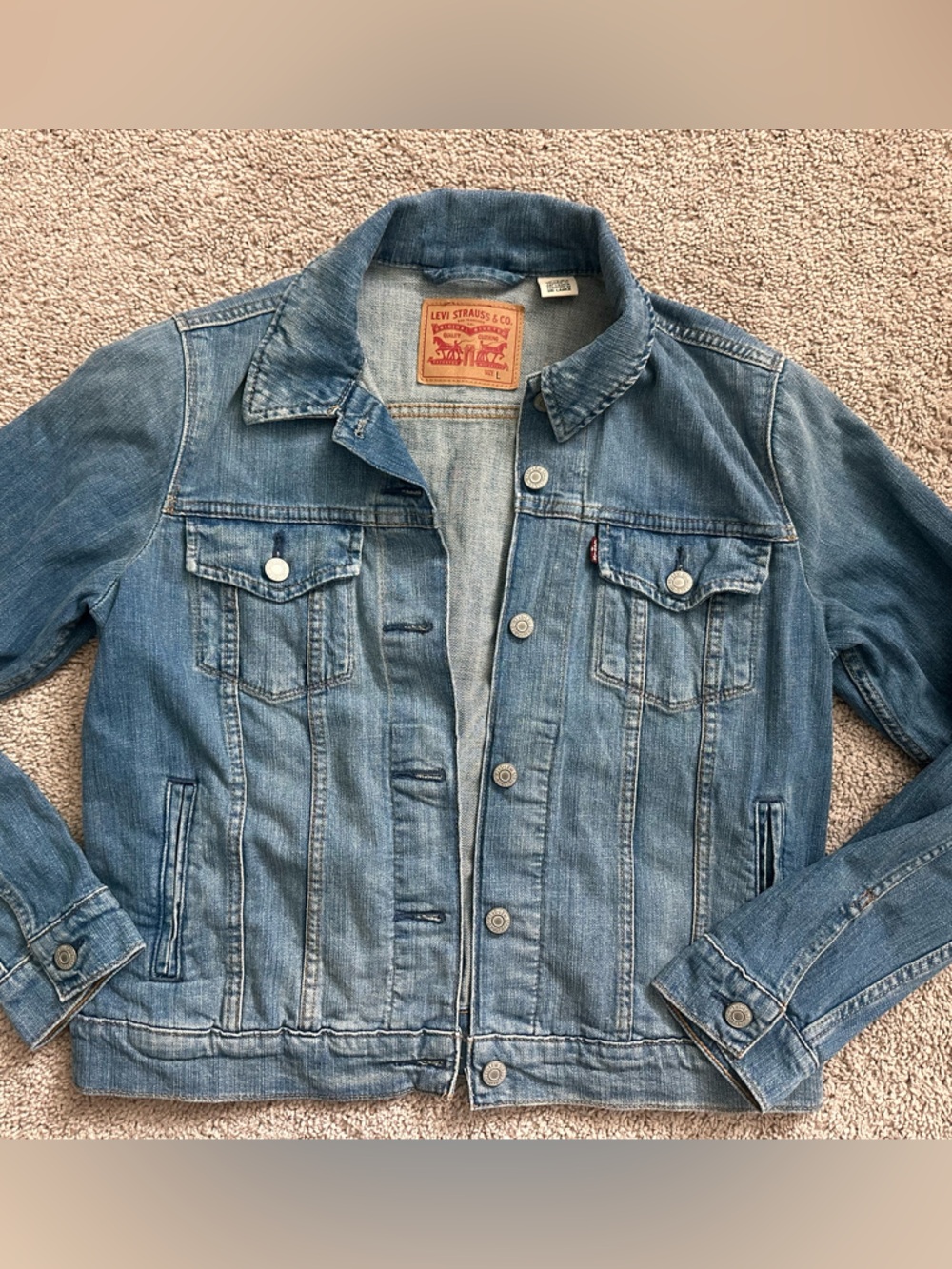 Levi's Blue Denim Jacket with Red Label